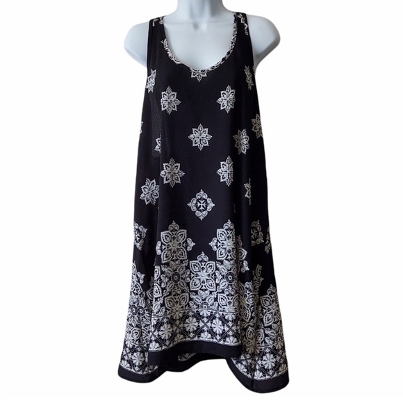 Black and white Handkerchief Cover-Up Dress - Picture 1 of 6